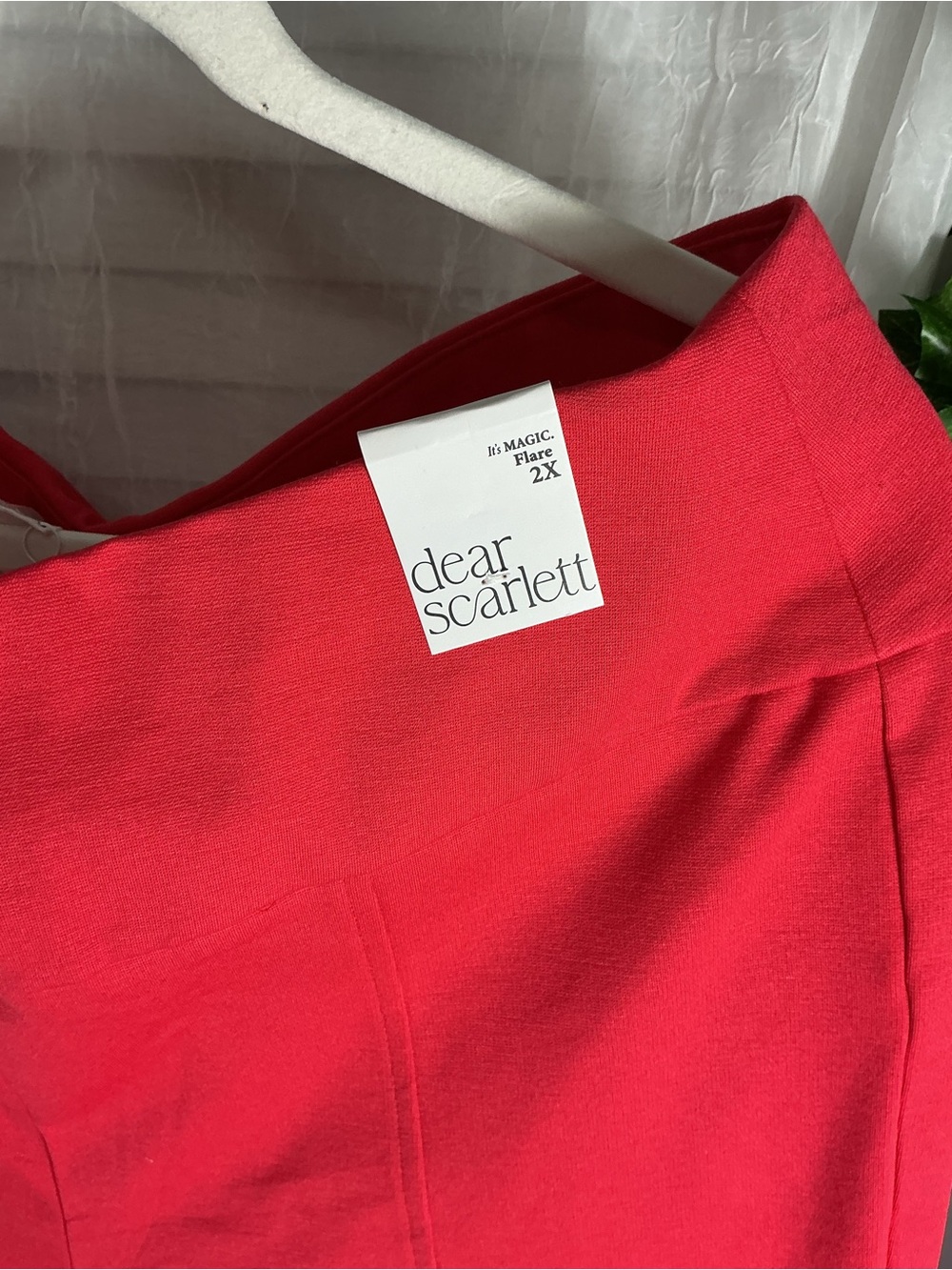 Dear Scarlett Flared Pants - Coral Red - Picture 3 of 12